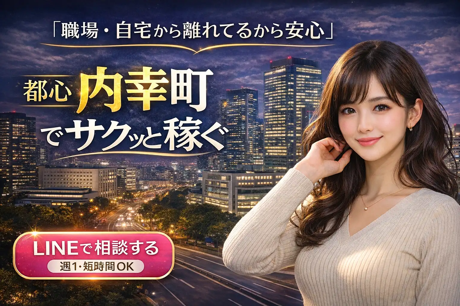 内幸町デリヘル求人｜週1・短時間OK、生活圏から離れて安心して働ける都心の高収入アルバイト