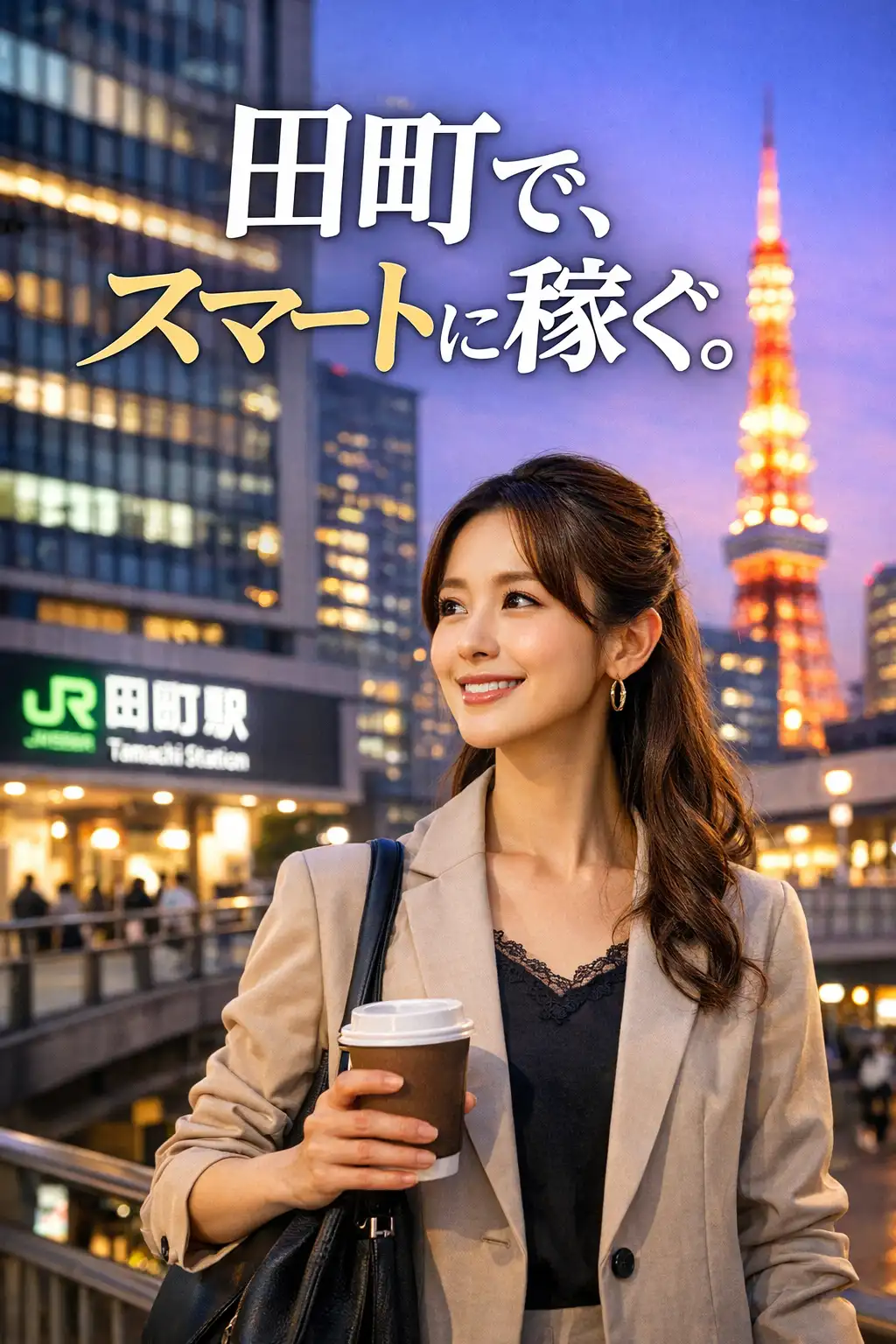 田町で、スマートに稼ぐ。田町エリア求人イメージ