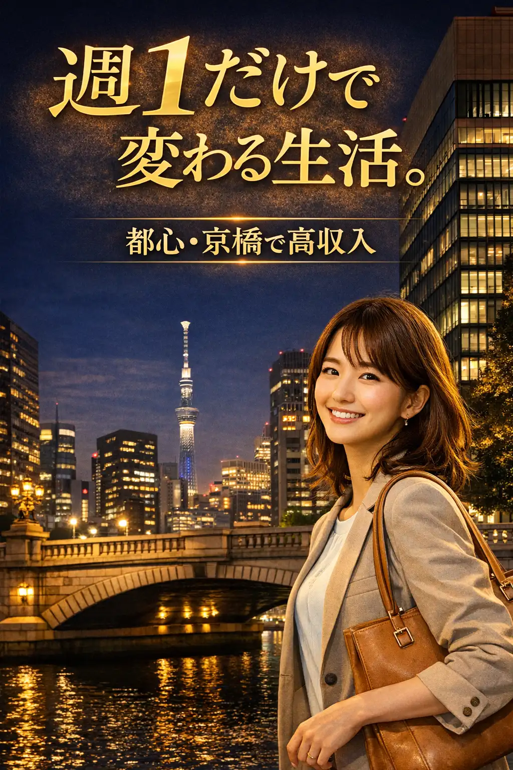 京橋デリヘル求人|週1だけで変わる生活。都心・京橋で高収入を目指せる求人案内